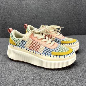 Nicole Miller Shoes Womens 7 Beige Brita Mixed Woven sneaker‎
